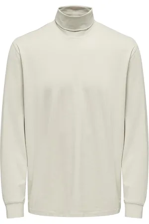 Only & Sons Onsarbor Reg Roll Neck Tops Knitwear Turtlenecks Cream