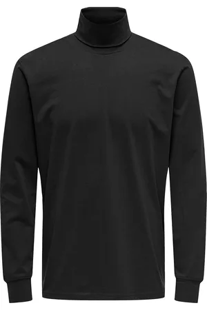 Only & Sons Onsarbor Reg Roll Neck Tops Knitwear Turtlenecks Black