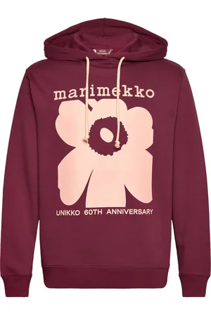 Marimekko Luuppi Unikko Placement Tops Sweat-shirts & Hoodies Hoodies Burgundy