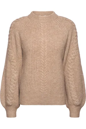 Object Objruna Knit L/S Re Pullover 134 Tops Knitwear Jumpers Beige