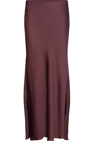 Lindex Skirt Mary Pitkä Hame Burgundy
