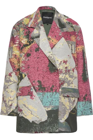 Desigual Coat Poster Lacroi Ohut Pitkä Takki Multi/patterned