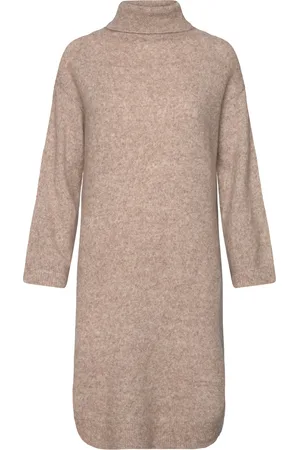 Claire Woman Cwpirjo - Jumper Tops Knitwear Turtleneck Beige