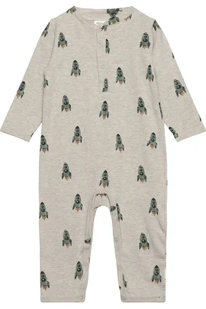 Minymo Suit Ls Aop Sweat Pitkähihainen Body Grey