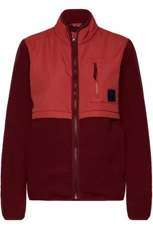 Whistler Oak W Teddy Jacket Sport Women Sport Clothing Sport Fleeces & Midlayers Burgundy