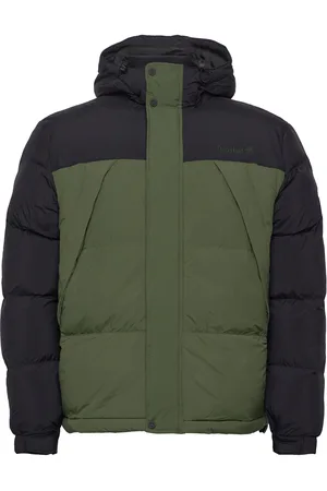 Timberland Durable Water Repellent Puffer Jacket Black/Black Forest Green Vuorillinen Takki Topattu Takki Khaki Green