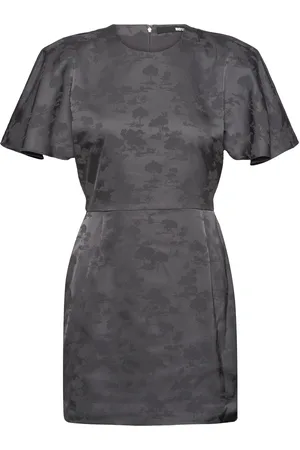 ROTATE Short Sleeve Mini Dress Lyhyt Mekko Grey