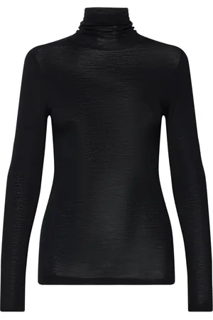 Minus Mscally Roll Neck Long Sleeve Top Tops Knitwear Turtleneck Black