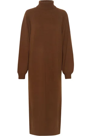 Gestuz Manzigz Ls Dress Polvipituinen Mekko Brown