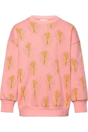 Mini Rodini Winter Flowers Aop Sweatshirt Tops Sweat-shirts & Hoodies Sweat-shirts Pink