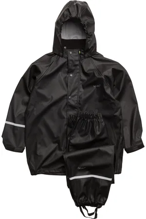 CeLaVi Basic Rainsuit, Pu Outerwear Rainwear Rainwear Sets Black