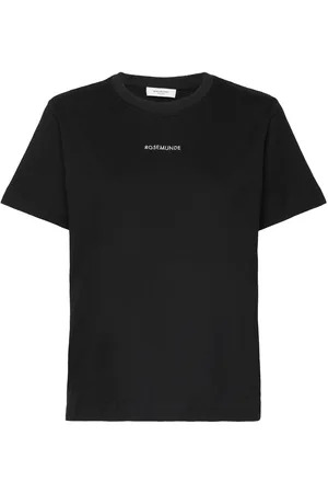 Rosemunde T-Shirt W/ Embroidery Tops T-shirts & Tops Short-sleeved Black