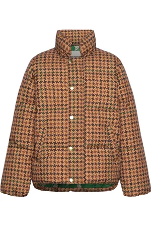 Mini Rodini Houndstooth Aop City Puffer Toppatakki Beige