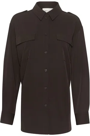 Gestuz Malenagz Ls Shirt Tops Shirts Long-sleeved Brown