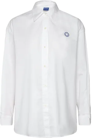 Hugo Blue Elisana_B Tops Shirts Long-sleeved White