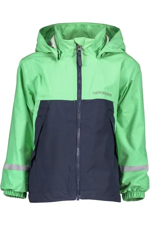 Didriksons Bladet Kids Jkt Outerwear Rainwear Jackets Green