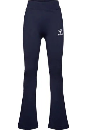 Hummel Hmlaya High Rise Flare Pants Sport Socks & Tights Tights Navy