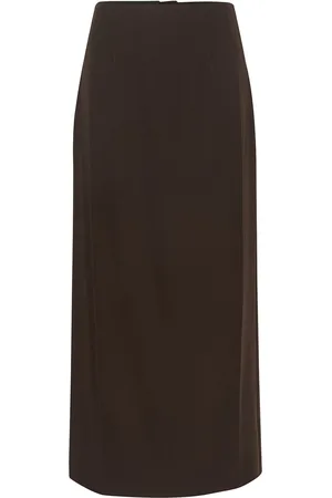 Gestuz Malenagz Hw Midi Skirt Skirts Knee-length & Midi Skirts Brown