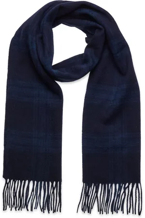 Lyle & Scott Check Lambswool Scarf Accessories Scarves Winter Scarves Blue