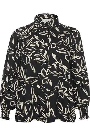 Kaffe Kcflora Shirt Tops Shirts Long-sleeved Black