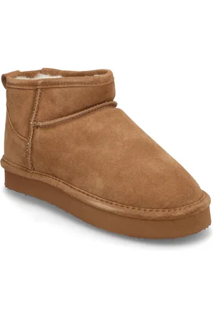 Bianco Biasnow Flatform Ankle Boot Suede Shoes Boots Ankle Boots Ankle Boots Flat Heel Brown