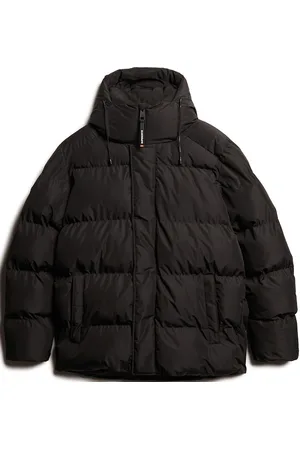 Superdry Hooded 5 Baffle Sports Puffer Villakangastakki Pitkä Takki Black