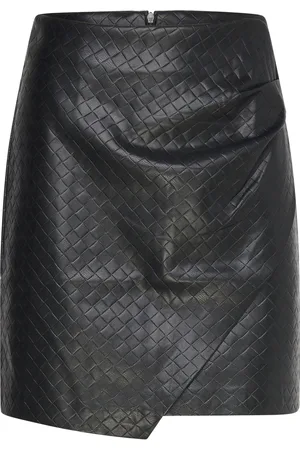Dante 6 Lawrence Faux Leather Skirt Skirts Short Skirts Black