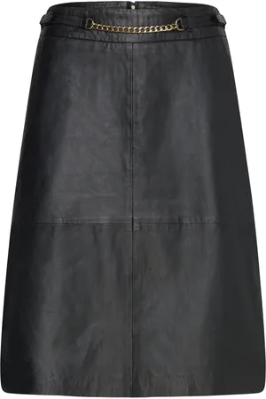 DEPECHE Doreendep Skirt Skirts Knee-length & Midi Skirts Black