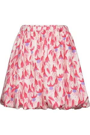 Mini Rodini Fuchsia Aop Woven Balloon Skirt Dresses & Skirts Skirts Short Skirts Pink