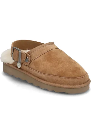Rosemunde Rhbrisbane Shearling Buckle Slipper Aamutossut Tohvelit Brown