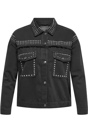 ONLY Carmarilla L/S Stud Jacket Pnt Farkkutakki Denimtakki Black