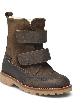 ANGULUS Boots - Flat - With Velcro Talvikengät Tarroilla Brown