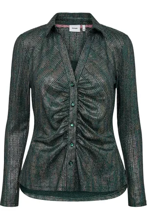 Numph Nuginny Shirt Tops Shirts Long-sleeved Green