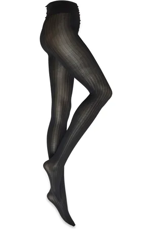 Swedish Stockings Natalie Stripe Tights Lingerie Pantyhose Black