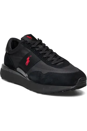 Ralph Lauren Train 89 Suede & Oxford Sneaker Matalavartiset Sneakerit Tennarit Black