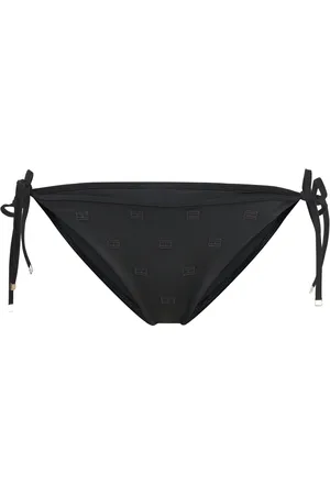 Tommy Hilfiger Cheeky String St Embroidered Swimwear Bikinis Bikini Bottoms Side-tie Bikinis Black