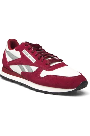 Reebok Classic Leather Sport Women Sport Shoes Sport Sneakers Sport Low Top Sneakers Burgundy