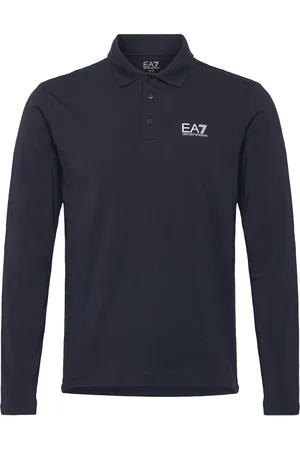EA7 Polo Shirt Tops Polos Long-sleeved Navy