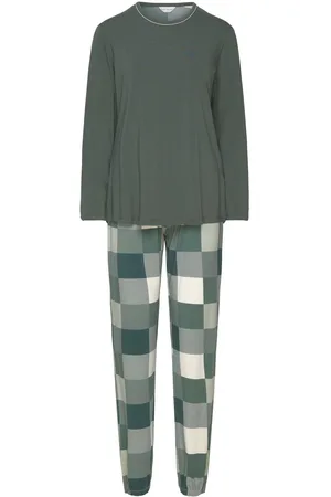 Lady Avenue Bamboo Long Sleeve Pyjamas Pyjama Green