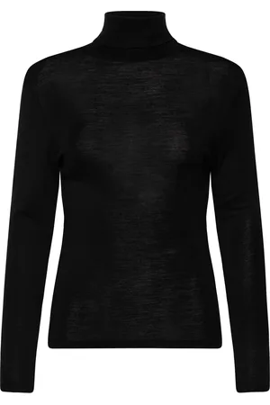 Creative Collective Mara Turtleneck Tops Knitwear Turtleneck Black