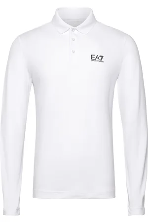 EA7 Polo Shirt Tops Polos Long-sleeved White