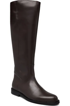 ANGULUS Boots - Flat - With Zipper Korkeavartiset Saapikkaat Brown