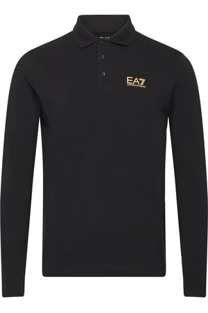 EA7 Polo Shirt Tops Polos Long-sleeved Black