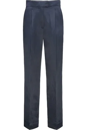 DAY Birger et Mikkelsen Phoebe - High Shine Blend Rd Bottoms Trousers Suitpants Navy