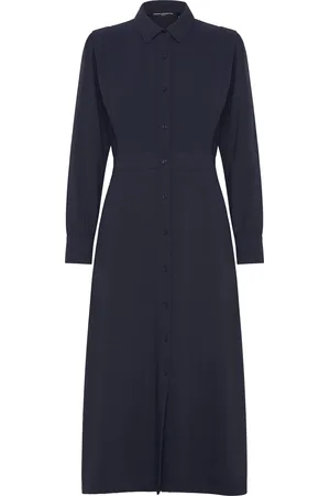 French Connection Brina Crepe Button Down Dress Maksimekko Juhlamekko Navy