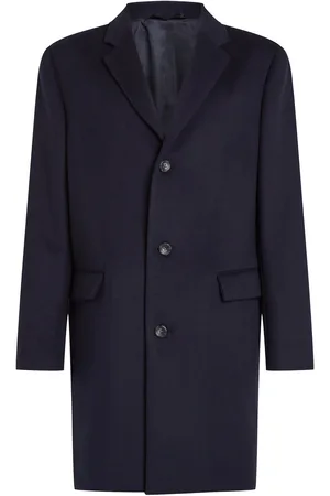 Calvin Klein Fine Wool Blend Coat Villakangastakki Pitkä Takki Navy