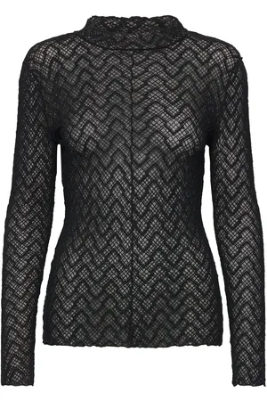 Norr Rosalina Top Tops T-shirts & Tops Long-sleeved Black