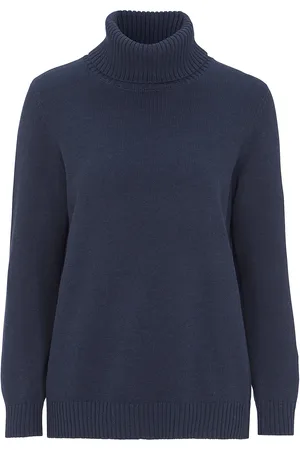 Newhouse Caroline Turtleneck Tops Knitwear Turtleneck Navy