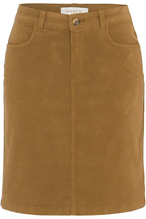 Newhouse Lisa Minicord Skirt Skirts Short Skirts Brown