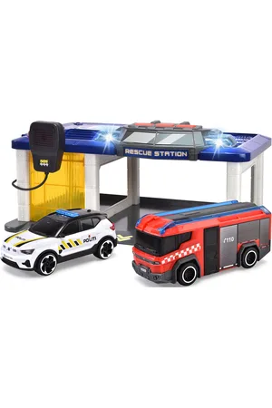 DICKIE TOYS Norwegian Rescue Station With 2 Vehicles Toys Toy Cars & Vehicles Toy Cars Fire Trucks Red